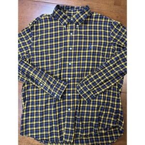 Ralph Lauren Button Down Shirt Men's Size XL Custom Fit Yellow